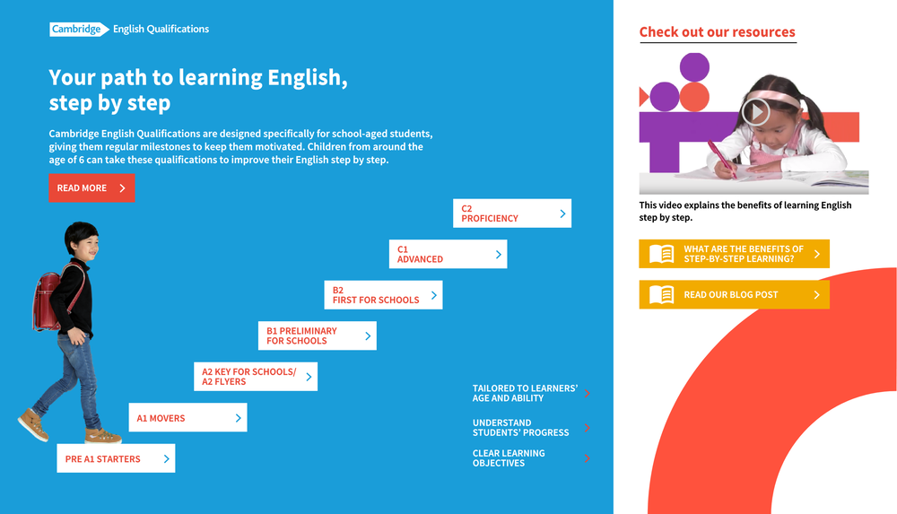 Cambridge School - Percurso de aprendizagem